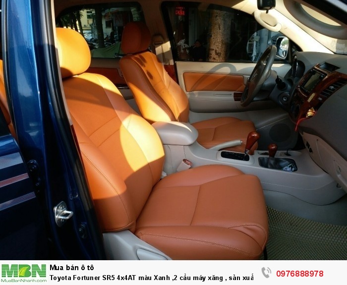 Toyota Fortuner SR5 4x4AT màu Xanh ,2 cầu máy xăng , sản xuất 2008 nhập khẩu Thái Lan