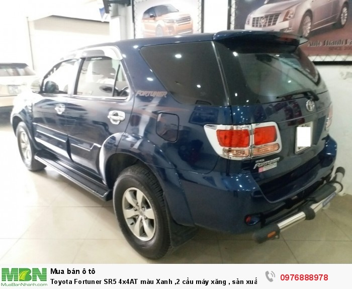 Toyota Fortuner SR5 4x4AT màu Xanh ,2 cầu máy xăng , sản xuất 2008 nhập khẩu Thái Lan