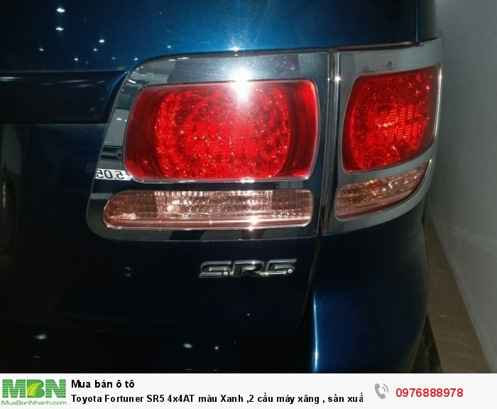 Toyota Fortuner SR5 4x4AT màu Xanh ,2 cầu máy xăng , sản xuất 2008 nhập khẩu Thái Lan
