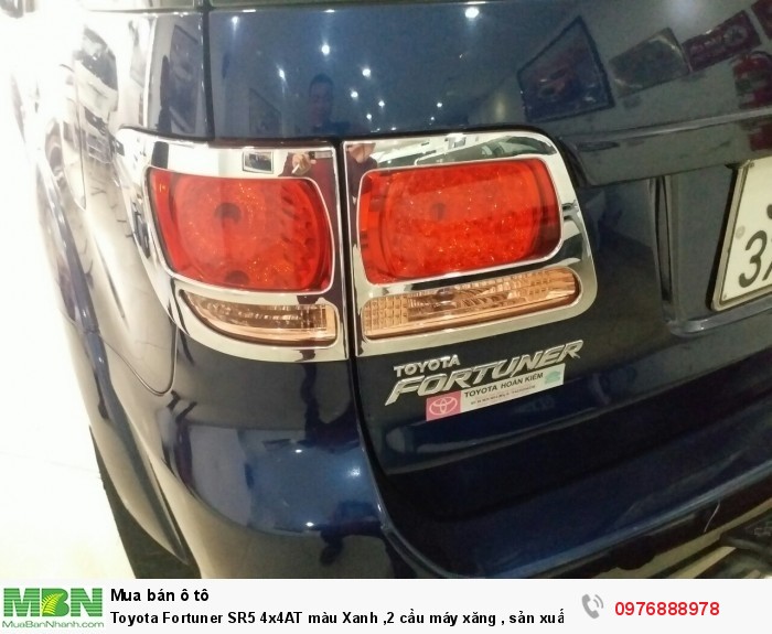 Toyota Fortuner SR5 4x4AT màu Xanh ,2 cầu máy xăng , sản xuất 2008 nhập khẩu Thái Lan