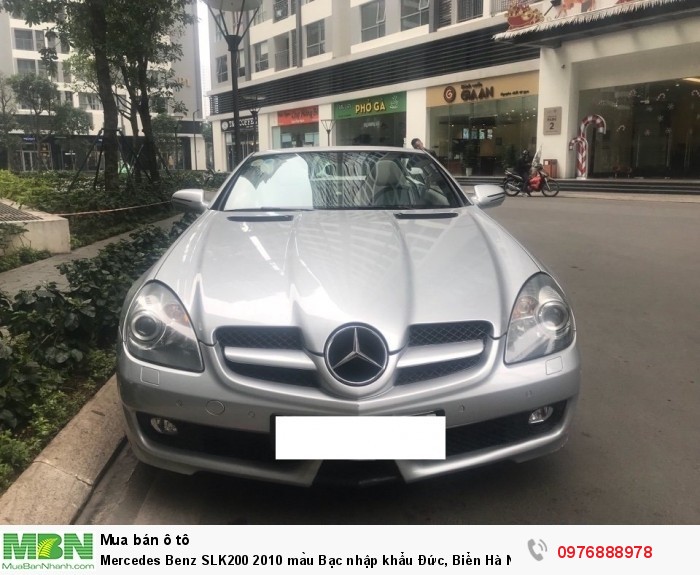 Mercedes Benz SLK200 2010 màu Bạc nhập khẩu Đức, Biển Hà Nội