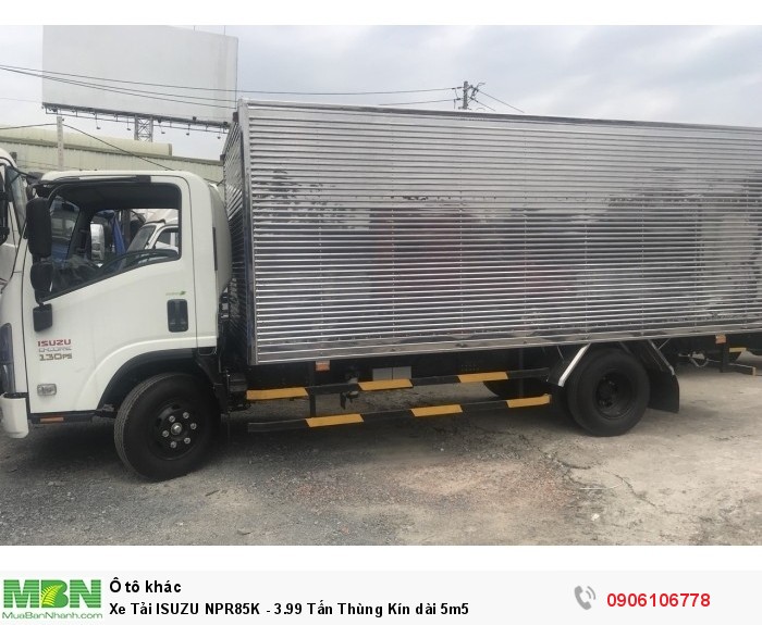 Xe Tải ISUZU NPR85K - 3.99 Tấn Thùng Kín dài 5m5
