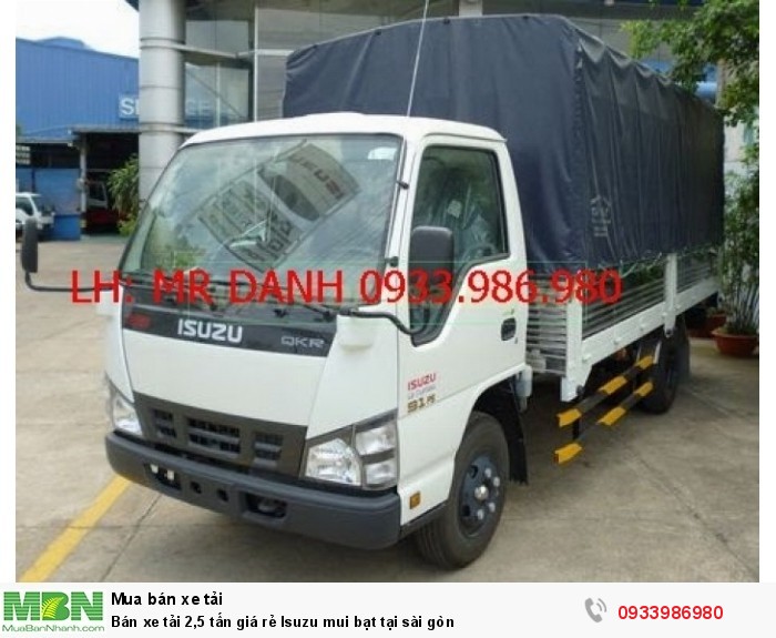 Bán xe tải 2,5 tấn giá rẻ Isuzu mui bạt tại sài gòn