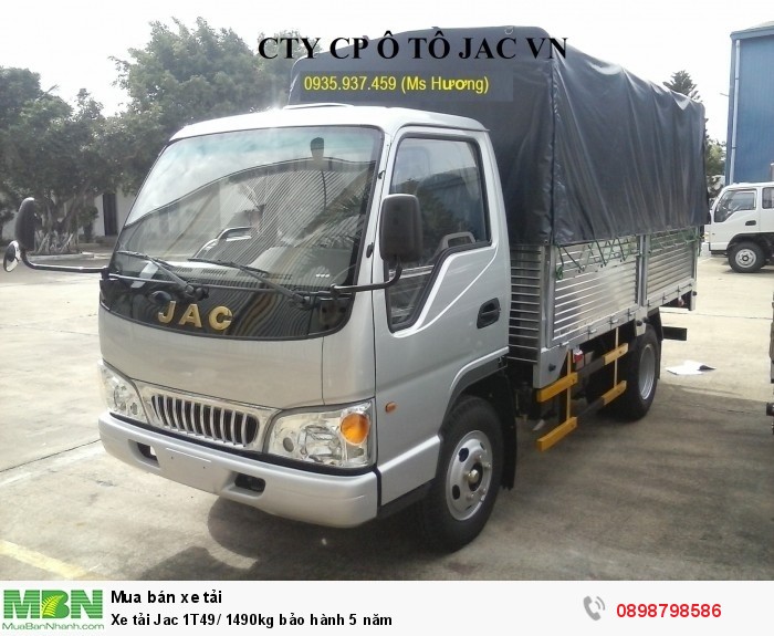Xe tải Jac 1T49/ 1490kg bảo hành 5 năm