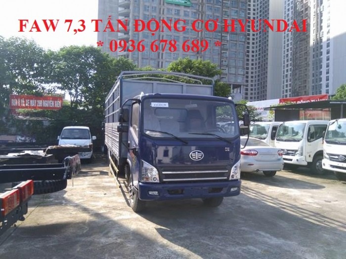 Bán xe tải GM Faw 7,3 tấn động cơ hyundai,thùng dài 6m25, giá rẻ nhất