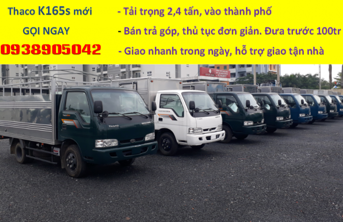 Cần bán xe tải kia 2.4 tấn THACO K165s nâng tải từ dòng xe tải Kia K3000