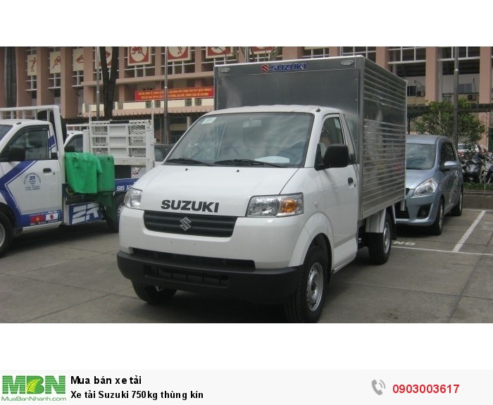 Xe tải Suzuki 750kg thùng kín giá tốt.