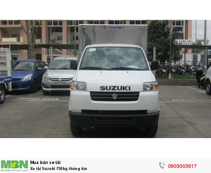 Xe tải Suzuki 750kg thùng kín giá tốt.