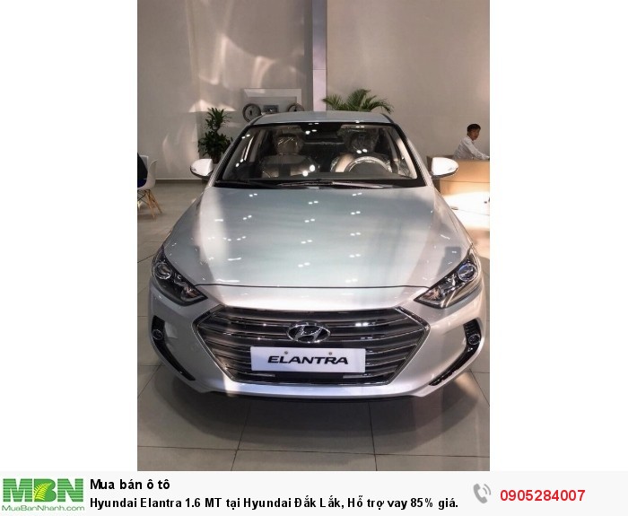 Hyundai Elantra 1.6 MT tại Hyundai Đắk Lắk, Hỗ trợ vay 85% giá trị xe.