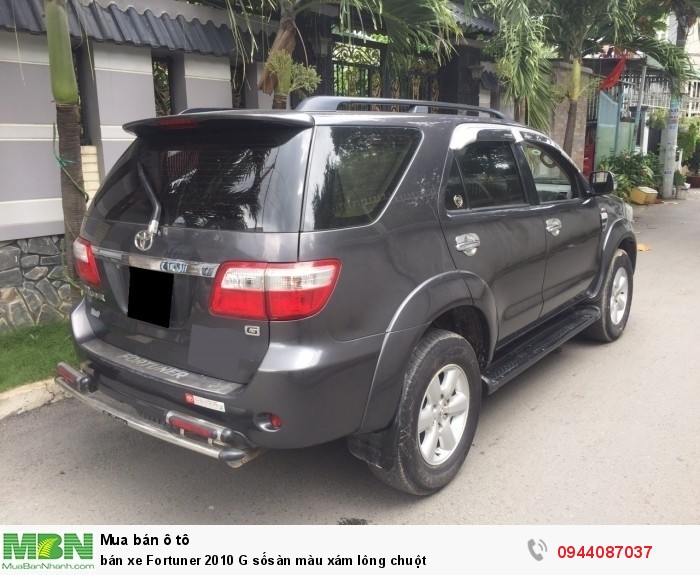 bán xe Fortuner 2010 G sốsàn màu xám lông chuột
