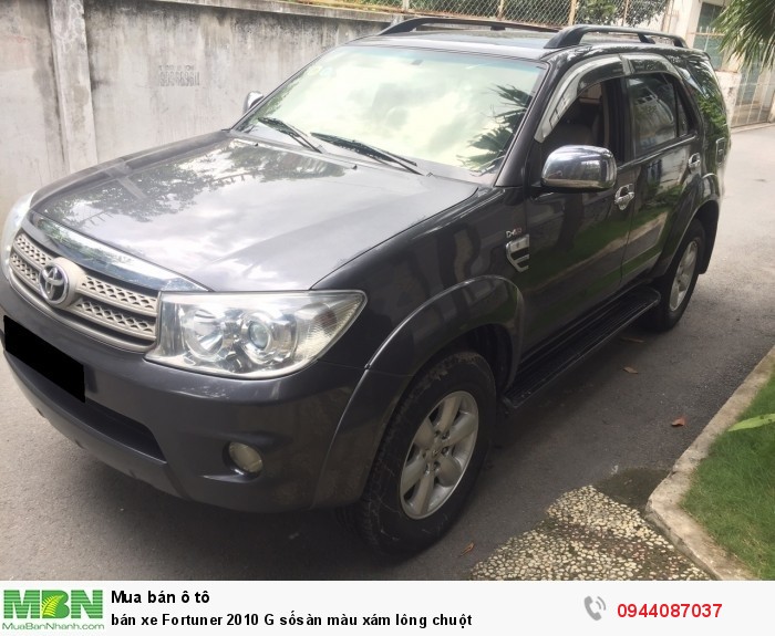 bán xe Fortuner 2010 G sốsàn màu xám lông chuột