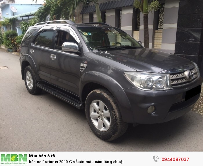 bán xe Fortuner 2010 G sốsàn màu xám lông chuột