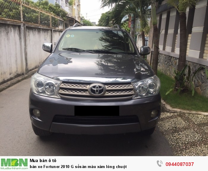 bán xe Fortuner 2010 G sốsàn màu xám lông chuột