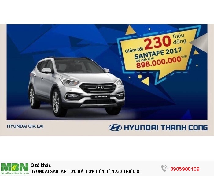 Hyundai Santafe Ưu Đãi Lớn Lên Đến 230 Triệu !!!