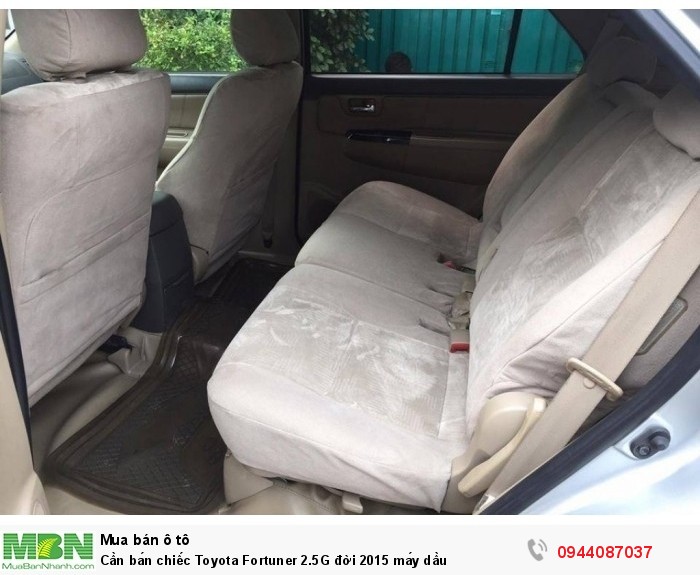 Cần bán chiếc Toyota Fortuner 2.5G đời 2015 máy dầu