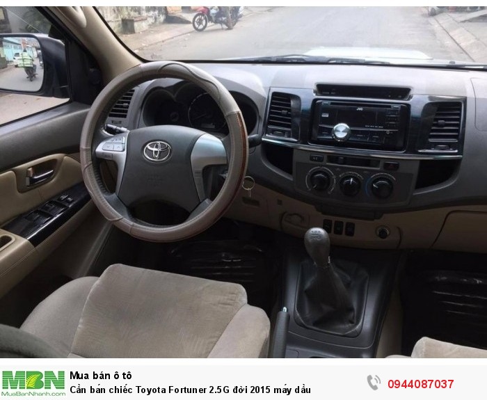 Cần bán chiếc Toyota Fortuner 2.5G đời 2015 máy dầu