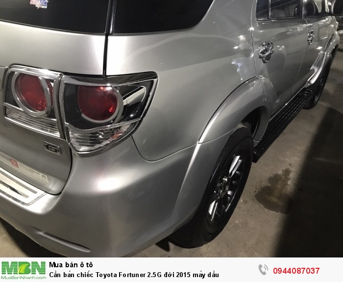 Cần bán chiếc Toyota Fortuner 2.5G đời 2015 máy dầu