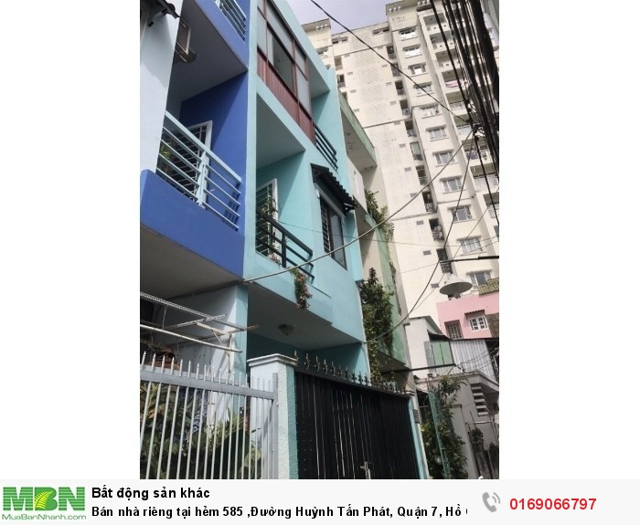 Bán nhà riêng tại hẻm 585 ,Đường Huỳnh Tấn Phát, Quận 7, Hồ Chí Minh diện tích 42m2