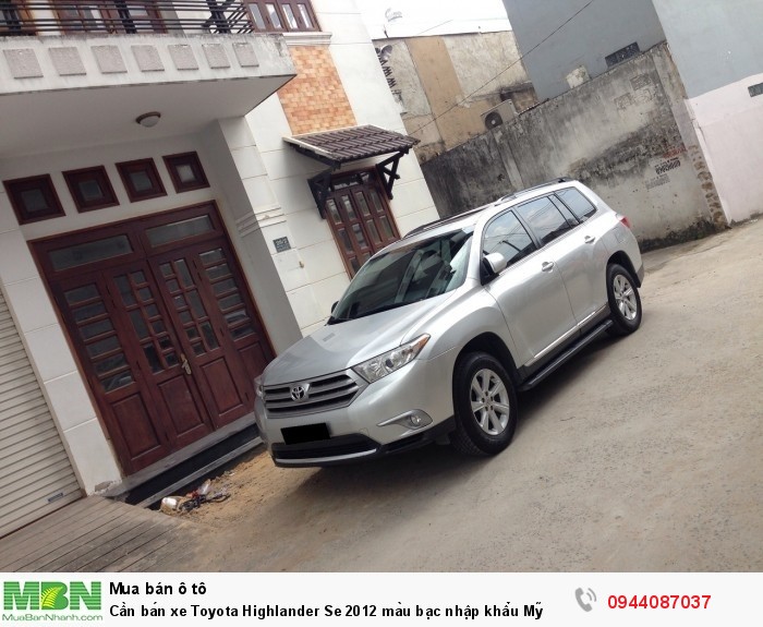Cần bán xe Toyota Highlander Se 2012 màu bạc nhập khẩu Mỹ