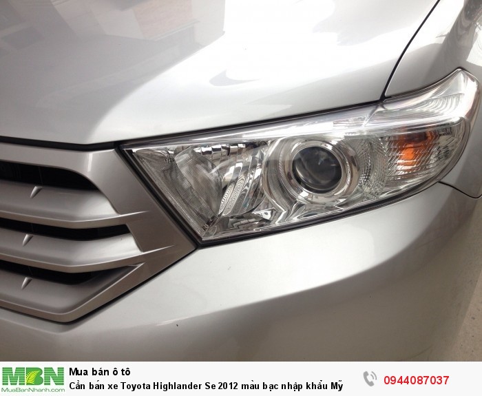 Cần bán xe Toyota Highlander Se 2012 màu bạc nhập khẩu Mỹ