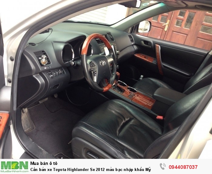 Cần bán xe Toyota Highlander Se 2012 màu bạc nhập khẩu Mỹ