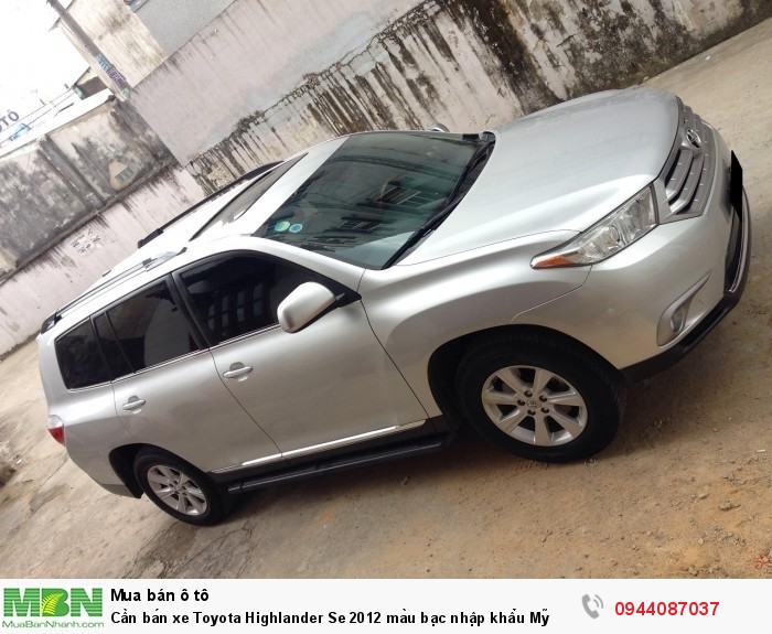 Cần bán xe Toyota Highlander Se 2012 màu bạc nhập khẩu Mỹ