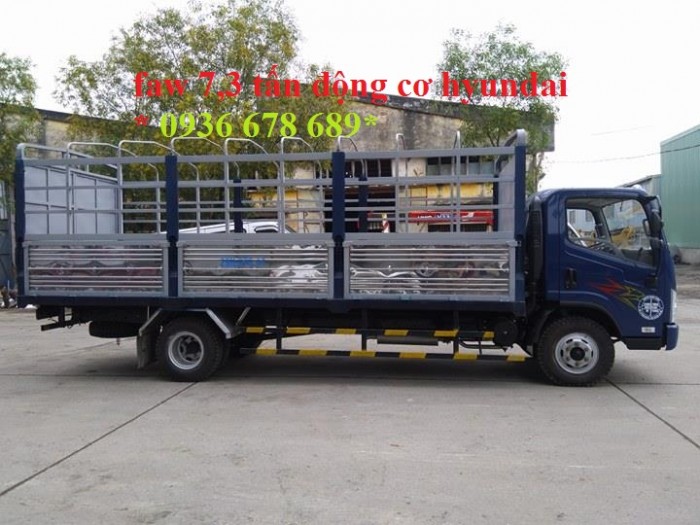 Đại lý xe tải faw 7T3 (7 tấn 3) động cơ hyundai,thùng dài 6m25,giá rẻ nhất toàn quốc