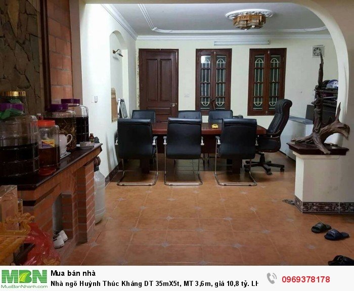 Nhà ngõ Huỳnh Thúc Kháng DT 35mX5t, MT 3,6m