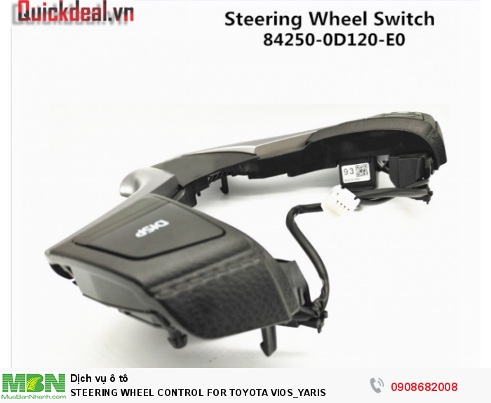 Bộ tích hợp các nút điều khiển trên vô lăng TOYOTA VIOS_YARIS