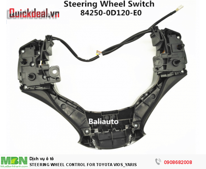 Bộ tích hợp các nút điều khiển trên vô lăng TOYOTA VIOS_YARIS