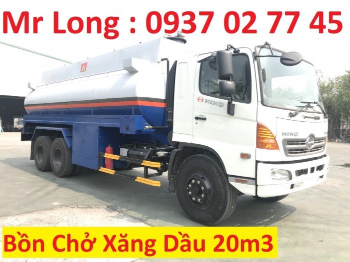 Xe HINO FL bồn chở xăng dầu 20 khối, HINO FL8JTSA chở xăng dầu , xe HINO chở xăng 20m3