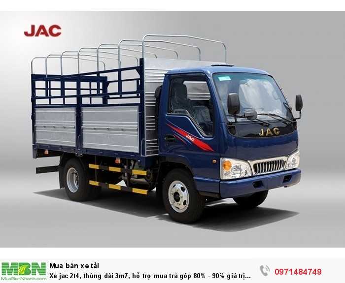 Xe jac 2t4, thùng dài 3m7, hỗ trợ mua trả góp 80% - 90% giá trị xe
