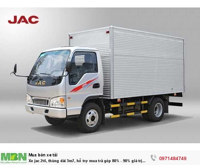 Xe jac 2t4, thùng dài 3m7, hỗ trợ mua trả góp 80% - 90% giá trị xe