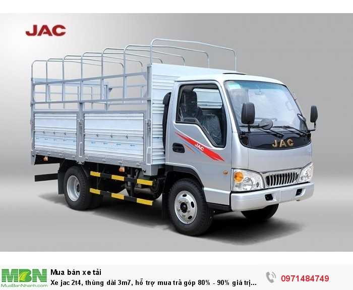 Xe jac 2t4, thùng dài 3m7, hỗ trợ mua trả góp 80% - 90% giá trị xe