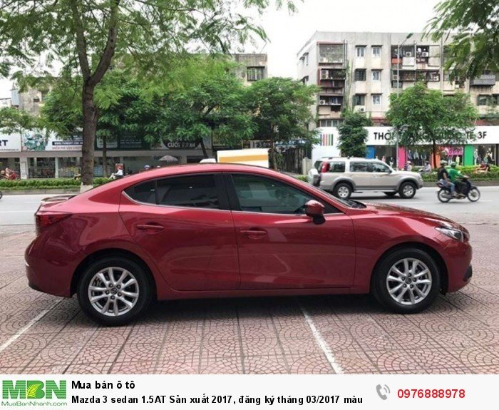 Mazda 3 sedan 1.5AT Sản xuất 2017, đăng ký tháng 03/2017 màu Đỏ