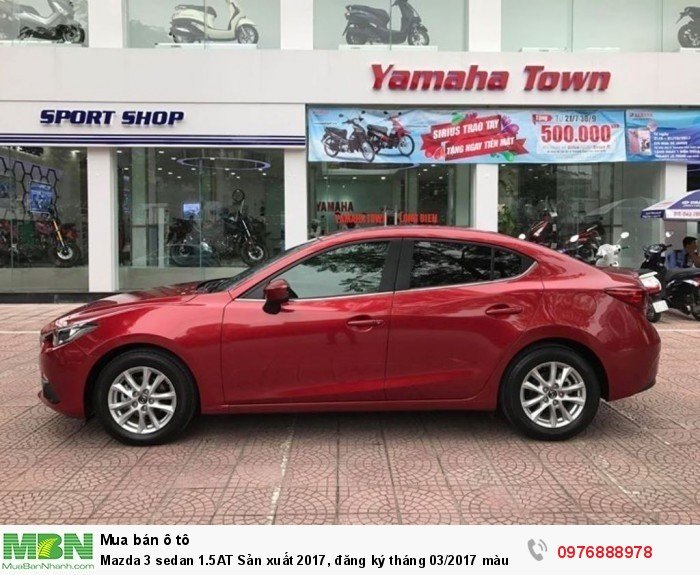 Mazda 3 sedan 1.5AT Sản xuất 2017, đăng ký tháng 03/2017 màu Đỏ