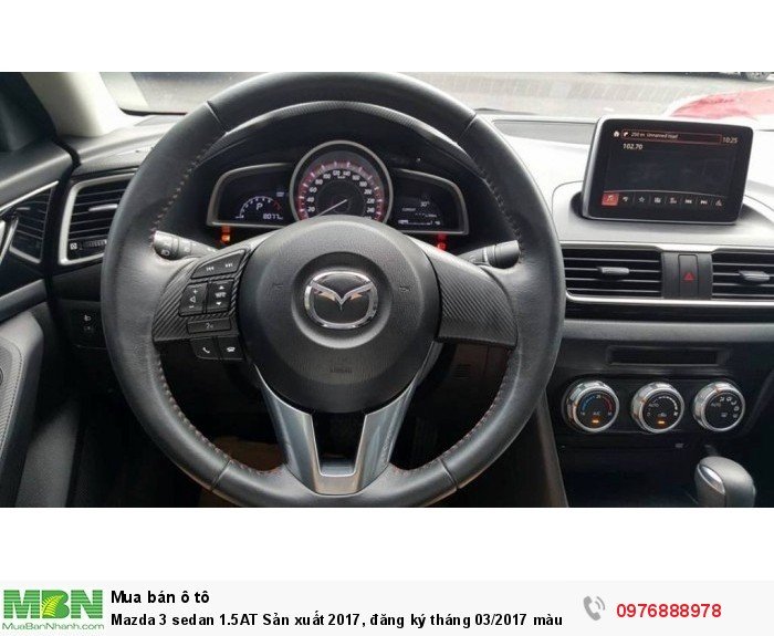 Mazda 3 sedan 1.5AT Sản xuất 2017, đăng ký tháng 03/2017 màu Đỏ