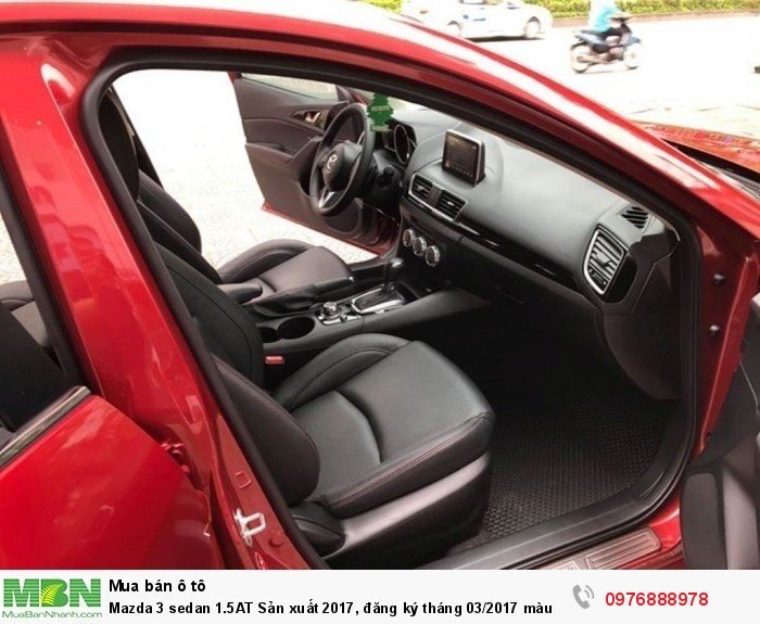 Mazda 3 sedan 1.5AT Sản xuất 2017, đăng ký tháng 03/2017 màu Đỏ