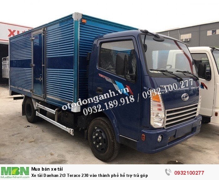 Xe tải Daehan 2t3 Teraco 230 vào thành phố hỗ trợ trả góp
