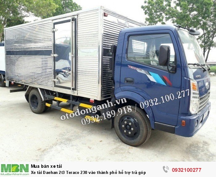 Xe tải Daehan 2t3 Teraco 230 vào thành phố hỗ trợ trả góp