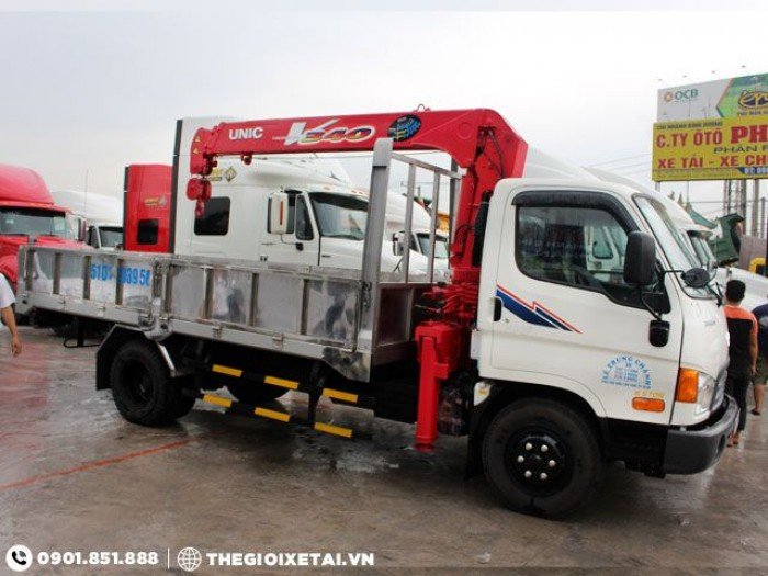 Bán xe tải Hyundai HD99 Gắn cẩu Unic Giao ngay