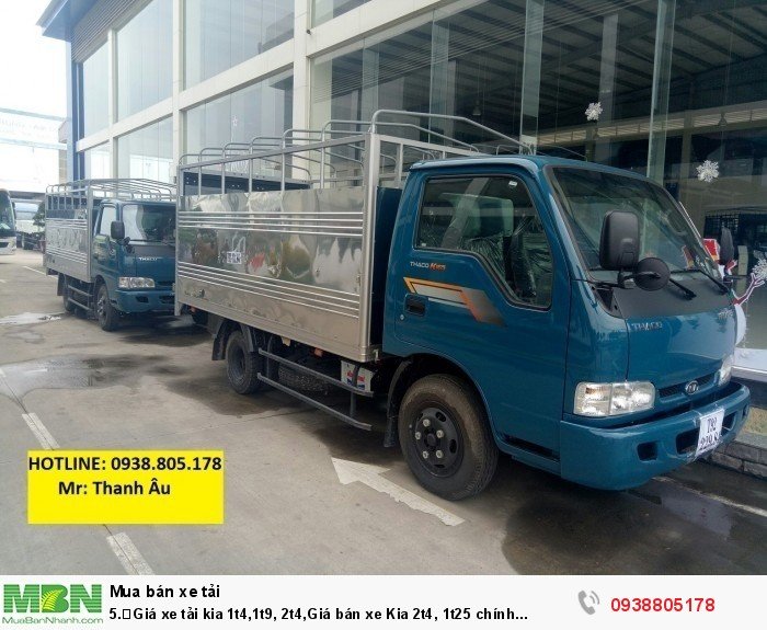 Giá xe tải kia 1t4,1t9, 2t4,Giá bán xe Kia 2t4, 1t25 chính hãng Trường Hải, vay ngân hàng.