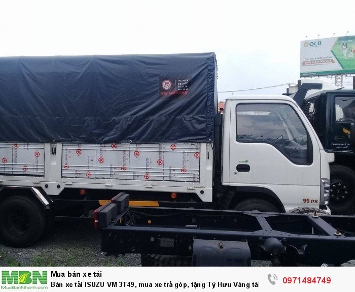 Bán xe tải ISUZU VM 3T49, mua xe trả góp, tặng Tỳ Hưu Vàng tài lộc