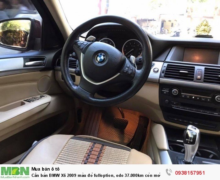 Cần bán BMW X6 2009 màu đỏ fulloption, odo 37.000km còn mới toanh