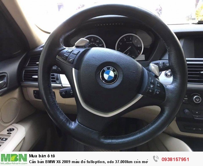 Cần bán BMW X6 2009 màu đỏ fulloption, odo 37.000km còn mới toanh