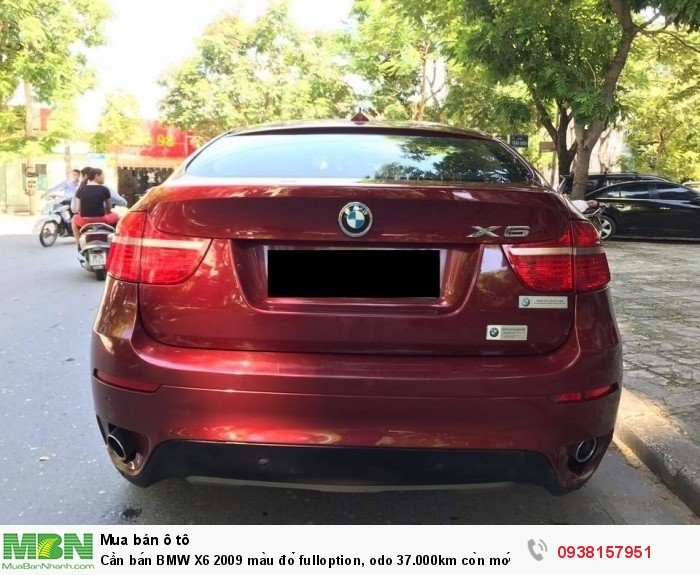Cần bán BMW X6 2009 màu đỏ fulloption, odo 37.000km còn mới toanh