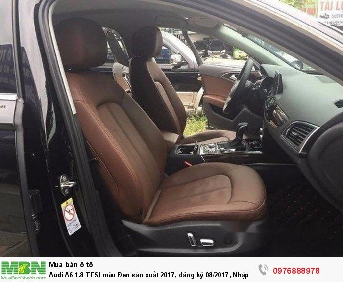 Audi A6 1.8 TFSI màu Đen sản xuất 2017, đăng ký 08/2017, Nhập Khẩu
