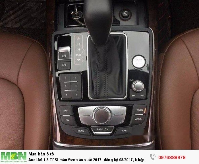 Audi A6 1.8 TFSI màu Đen sản xuất 2017, đăng ký 08/2017, Nhập Khẩu