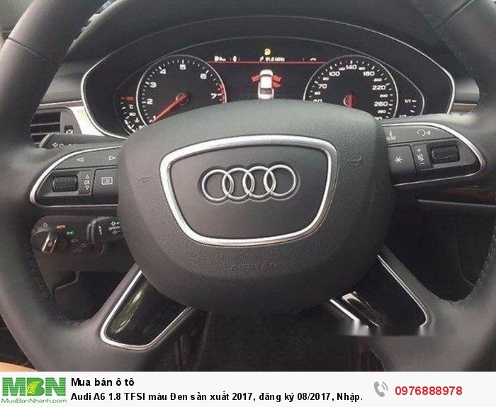 Audi A6 1.8 TFSI màu Đen sản xuất 2017, đăng ký 08/2017, Nhập Khẩu