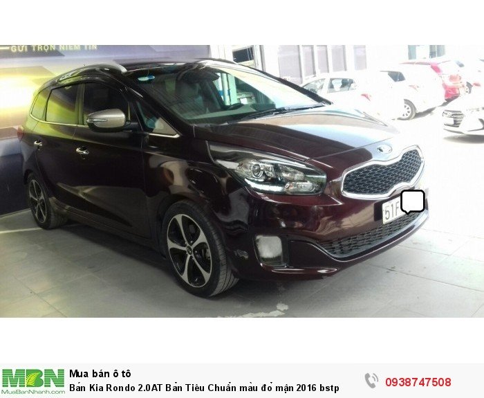 Bán Kia Rondo 2.0AT Bản Tiêu Chuẩn màu đỏ mận 2016 bstp